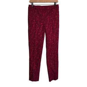 WHBM | The Slim Ankle Paisley Textured Print Stretch Trousers Tall Long